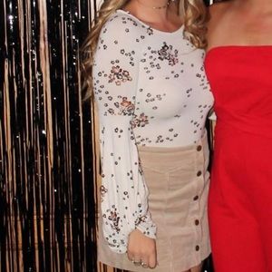 Free People floral long sleeve